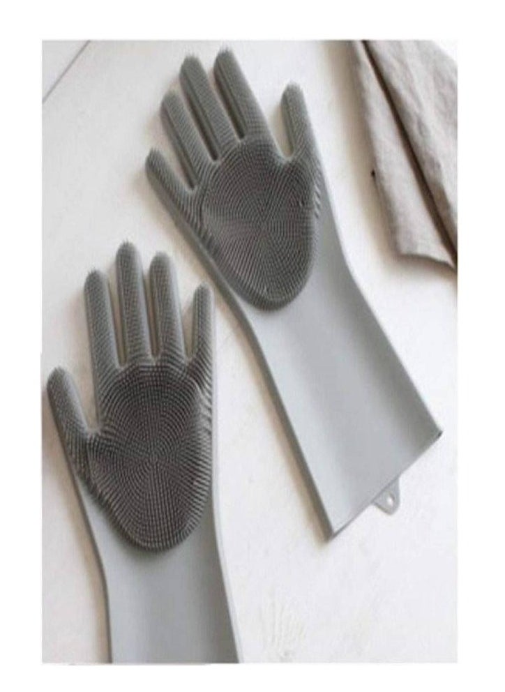 Generic Dishwashing Cleaning Gloves,Non-slip Reusable Waterproof Household Kitchen Dishwashing Glove,For Kitchen Cleaning,Food Handling,Working  - Image 2
