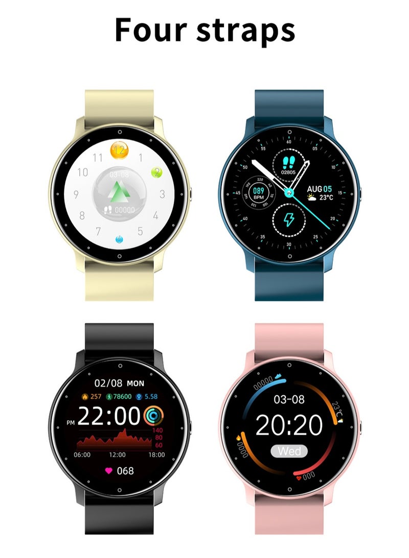 RollsTimi  Fashion Smart Bluetooth Watches, 1.28 Inch Full Screen Touch, Message Reminder, Sports Sleep Heart Rate Monitoring, Men's/Women's Universal Smartwatch, Android 5.0, IOS 9.0 And Above System Universal RT-ZL02 Pro - Image 3