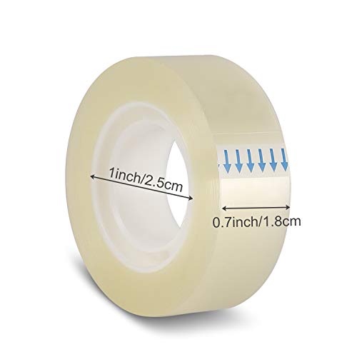 KIDMEN Transparent Tape,Clear Tape for Office,Home,School,5 Dispensered Rolls,0.7 x 1300 Inch - Image 5