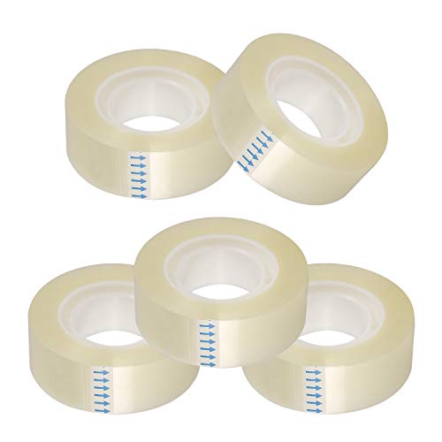 KIDMEN Transparent Tape,Clear Tape for Office,Home,School,5 Dispensered Rolls,0.7 x 1300 Inch - Image 4