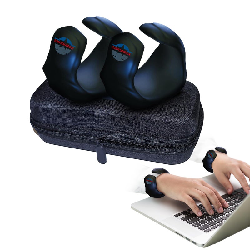 EXPOPROX Wearable Gaming Wrist Rest for Keyboard, Mouse pad, Laptop, and PC Work or Gamer Support. (Black, X-XL) - Image 1