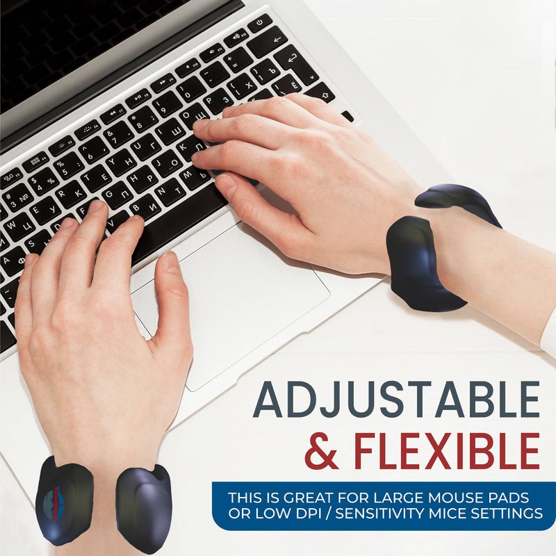 EXPOPROX Wearable Gaming Wrist Rest for Keyboard, Mouse pad, Laptop, and PC Work or Gamer Support. (Black, X-XL) - Image 5