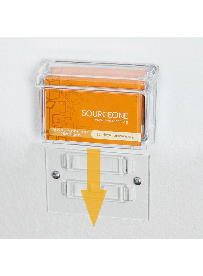 SOURCEONE.ORG Source One Premium Outdoor Business Card Holder Peel and Stick Clear Unbreakable" Take One" Sticker Included - Image 3