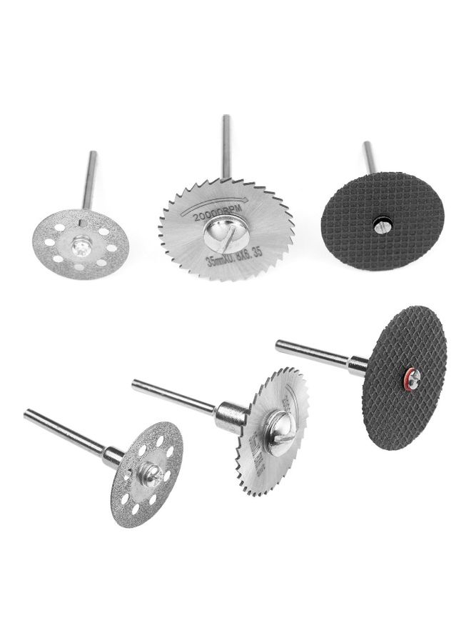 45-Piece Saw Blade Cutting Disc Set Silver/Black/Clear - Image 4