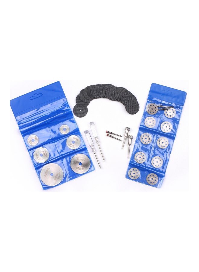 45-Piece Saw Blade Cutting Disc Set Silver/Black/Clear - Image 5