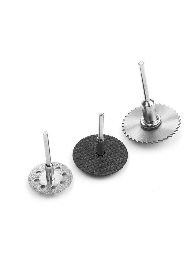 45-Piece Saw Blade Cutting Disc Set Silver/Black/Clear - Image 2