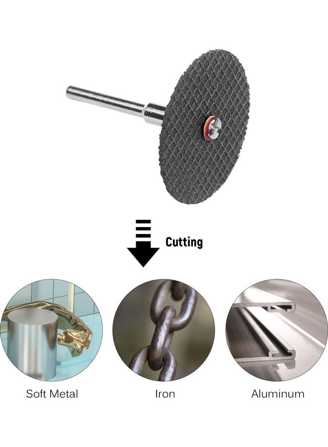 45-Piece Saw Blade Cutting Disc Set Silver/Black/Clear - Image 3