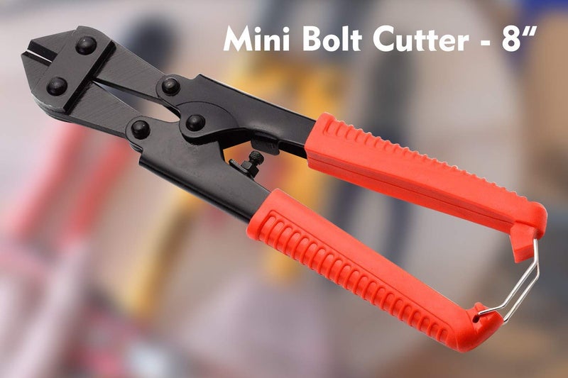 Mini bolt cutter Miniature bolt cutter Mini hand bolt cutter Mini metal cutter Mini bolt cutter with nonslip grip Mini bolt cutter for wirescablespadlockschainshardware 8inch - Image 2