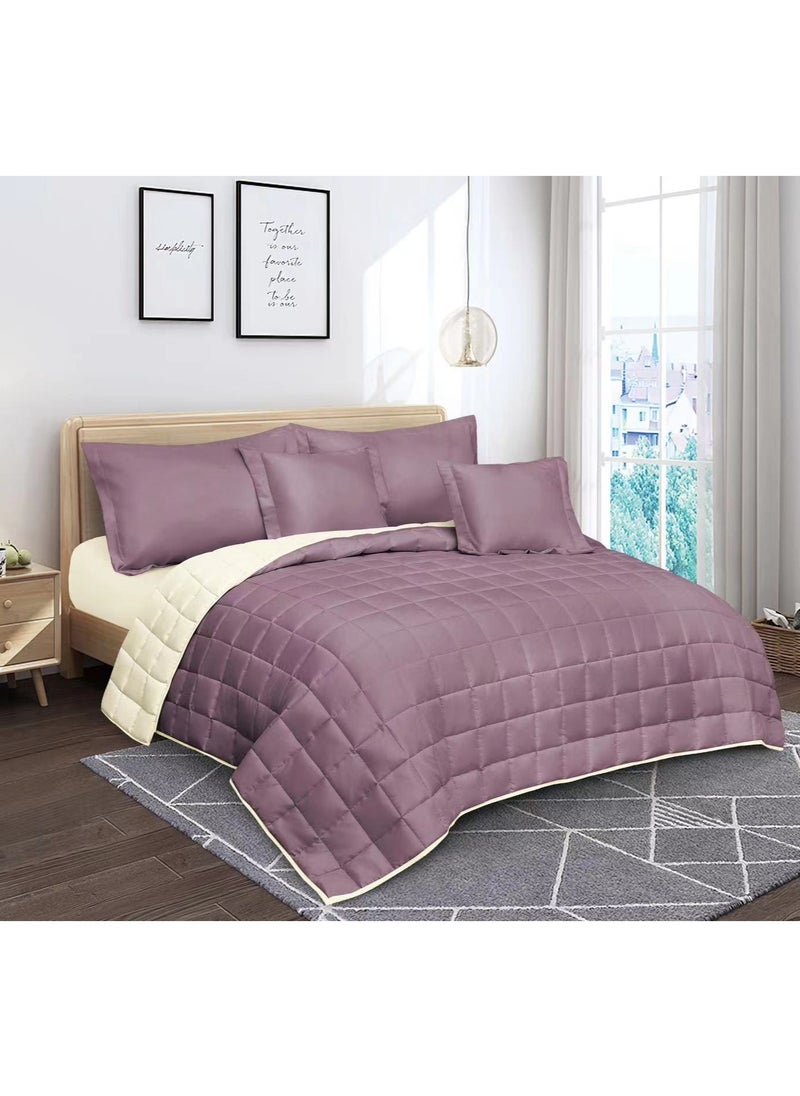Red Rose Summer hotel double bed sheet to add elegance to your room decor, made of microfiber, size 240*260 cm, 6 pieces  - Image 1
