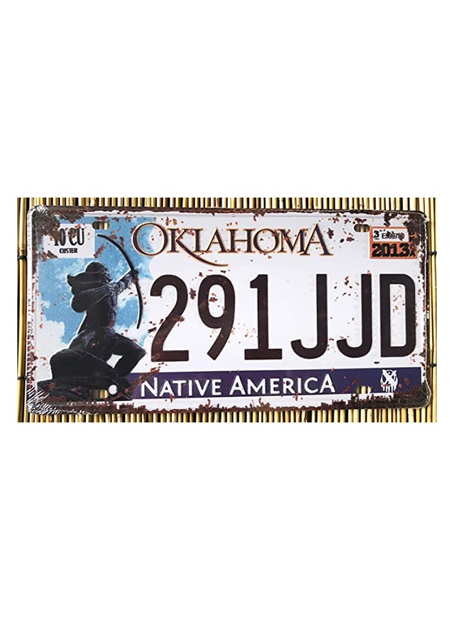 HOME TASTE Hometaste Metal Wall Plate Tin Sign Metal Poster Plate Painted Modern Design Car Plate Tin Metal Wall Art Signs, Cafe Thick Tinplate Modern Design Painted Car Plate (Style_24)