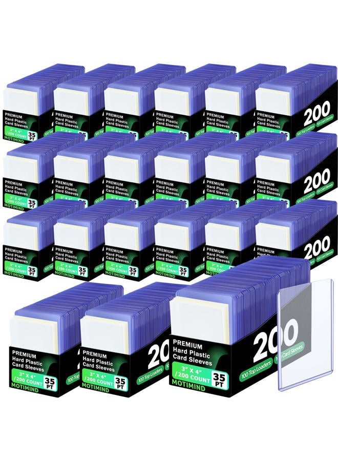 MotiMind 4000 Packs Card Sleeves Hard Plastic Sleeves 3"x 4" Baseball Card Protectors for Trading Sports Game Football Cards - Image 1