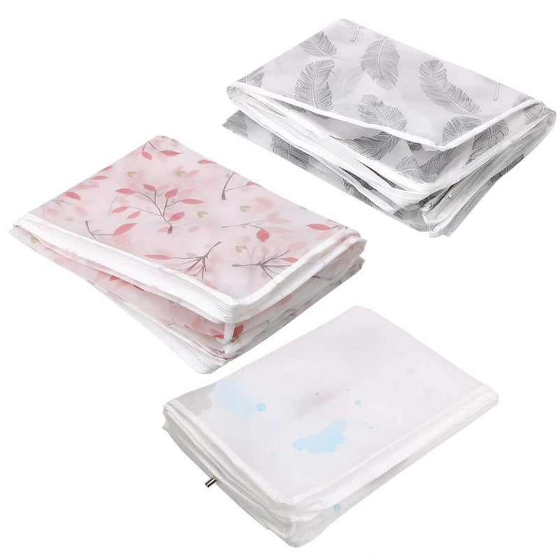 GNOLY GNOLY Blanket Storage Bag UnderBed Quilt Clothes Storage Bag with Peva Material Washable Waterproof Foldable Transparent Printed Cover XLarge - Image 5