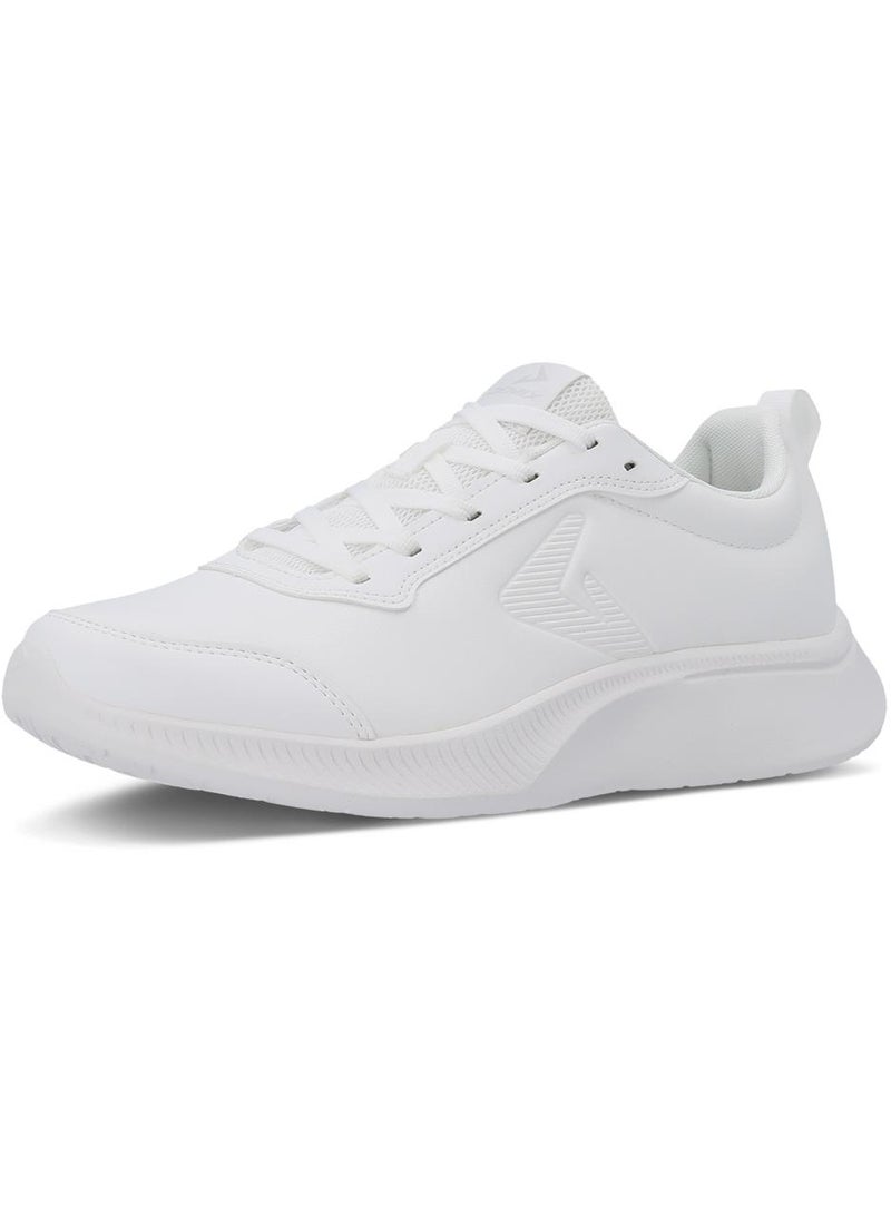 Demix Men’s Running Shoes - Turbo PU MP M White, Lightweight Sneakers with EVA Cushioning & Durable Synthetic Leather Upper  - Image 1
