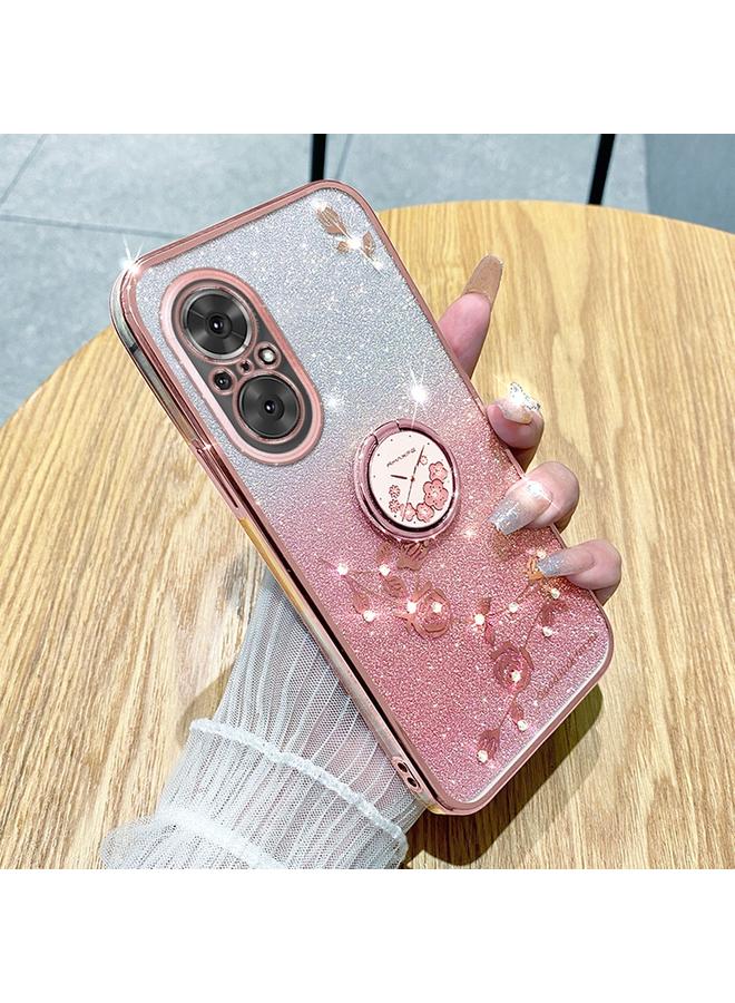 S-TOP Case For Realme C67 4G Gradient Glitter Immortal Flower Ring All-inclusive Phone Case - Image 1