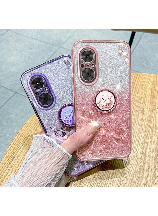 S-TOP Case For Realme C67 4G Gradient Glitter Immortal Flower Ring All-inclusive Phone Case - Image 5