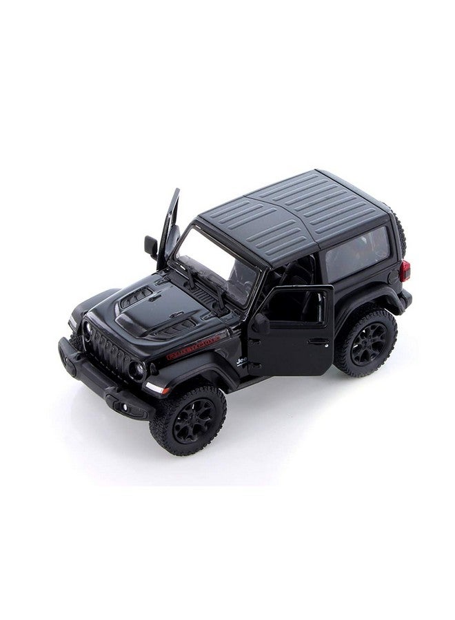 KiNSMART - Jeep Wrangler Rubicon Off Road 4x4 5 inch 1:34 Scale Die Cast Model Replica Toy Car Hardtop Black - Image 1