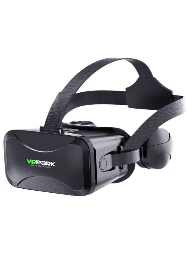 Selection Of 3d Glasses J30 Virtual Implementation Of Game Helmet Smartphone BOX Headset Helmet VR Glasses-Color:J30+y1 Black  - Image 5