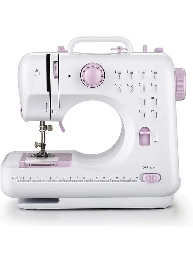 White Versatile Sewing Machine With US Plug For Clothing Curtains Pillows Crafts - Image 2