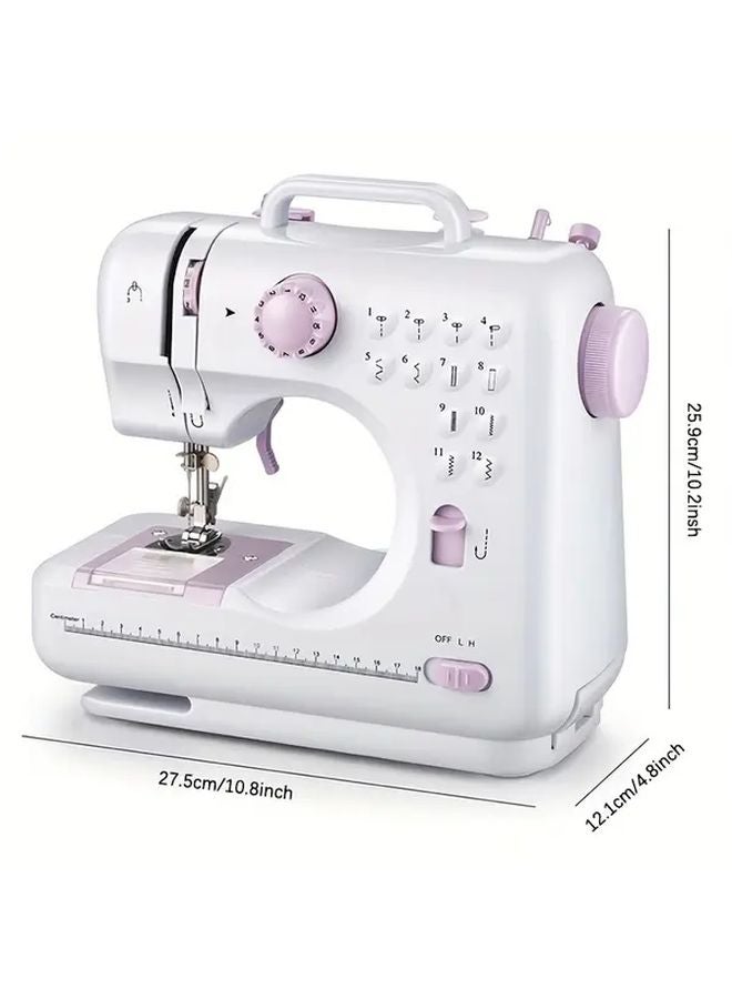 White Versatile Sewing Machine With US Plug For Clothing Curtains Pillows Crafts - Image 5