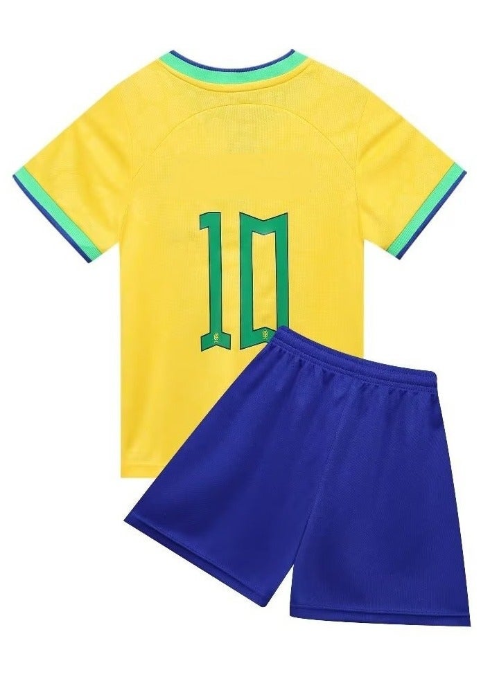 Soccer Jersey Sportswear for Kids, Youth Football T-Shirt Suit,Short Sleeve Shorts Set  - Image 2