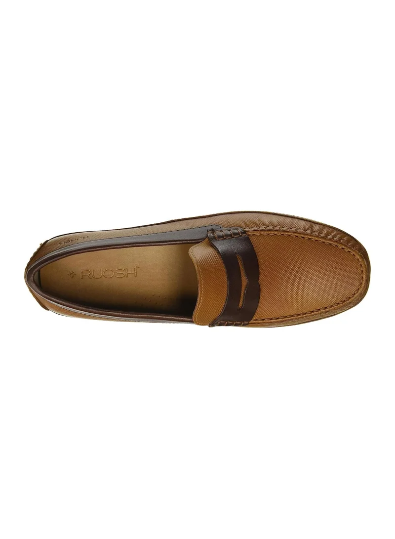 RUOSH Mens Classic Loafer Slip on Driving Comfort Leather Work Office Formal Occasion Party Casual Wear Italian Design Anti Skid Padded Insole Fashion Premium Shoes