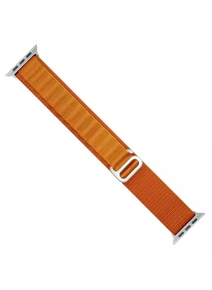 إيف حزام ساعة نايلون رياضي بحزام ألبي لساعة فائقة 49 مم / 45 مم / 44 مم / 42 مم برتقالي - Image 2