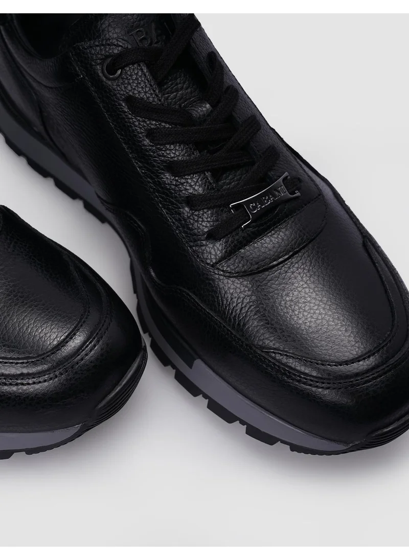 Cabani Black Laced Grey Based Men's Sneakers