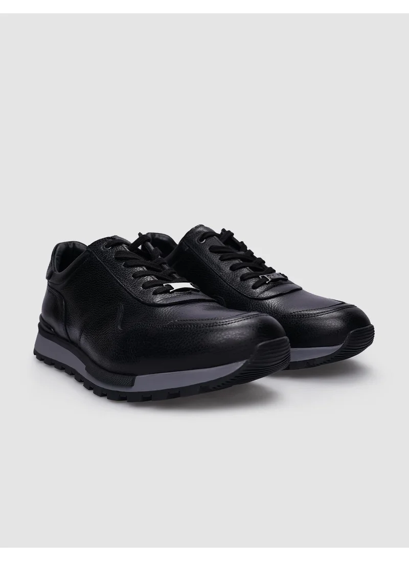 Cabani Black Laced Grey Based Men's Sneakers