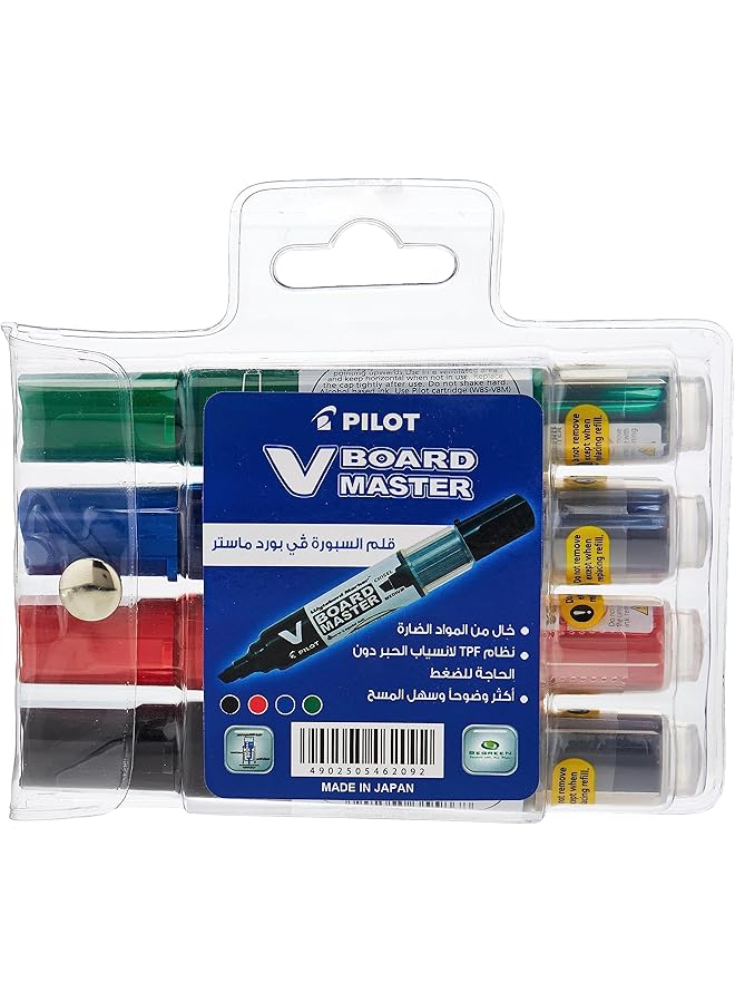 بايلوت مجموعة أقلام السبورة البيضاء Board Master، مكونة من 4 قطع، متعددة الألوان - Image 5