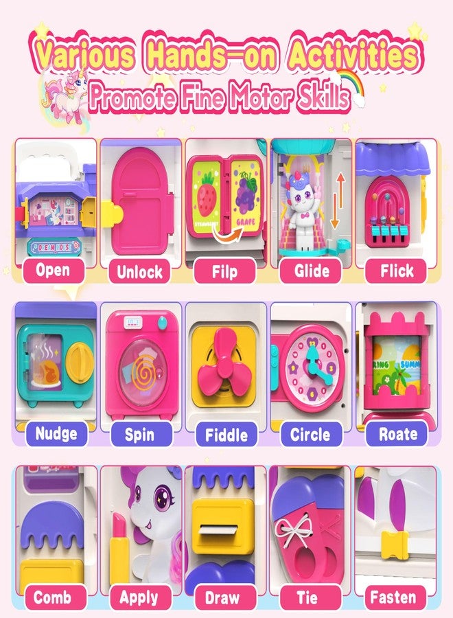 ELFJOY Montessori Toys for 1 Year Old Girl Gifts, Busy Board for 1 2 Year Old - 56+ Activities Bilingual Early Educational Learning Toddler Baby Girl Toys, First Birthday Gifts for 1 2 Year Old Girls - Image 5