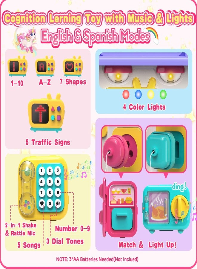 ELFJOY Montessori Toys for 1 Year Old Girl Gifts, Busy Board for 1 2 Year Old - 56+ Activities Bilingual Early Educational Learning Toddler Baby Girl Toys, First Birthday Gifts for 1 2 Year Old Girls - Image 4