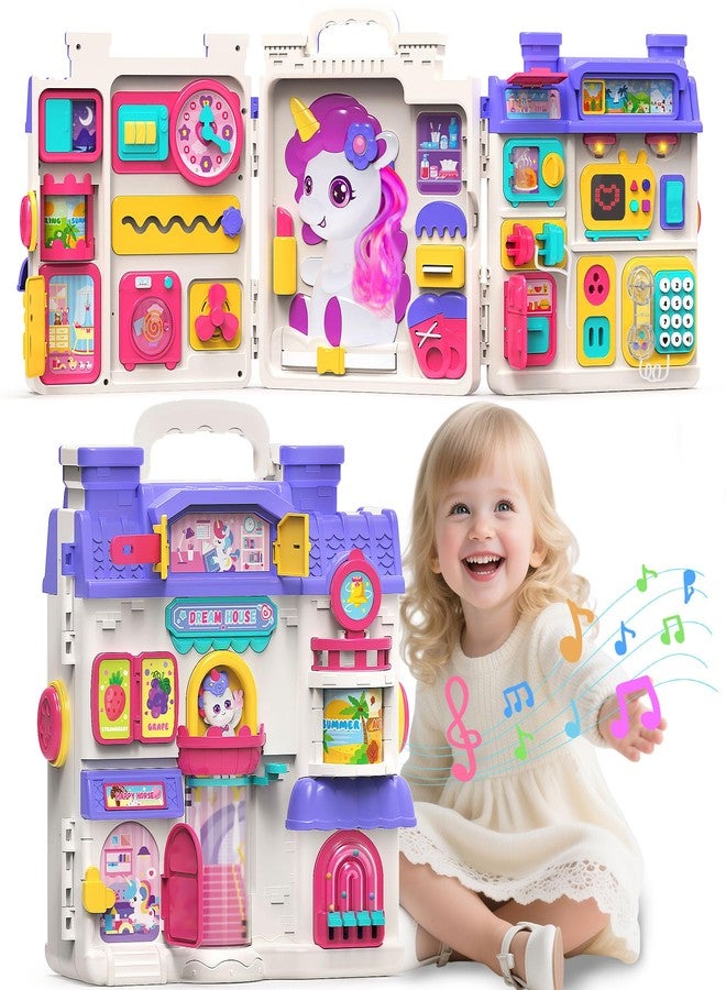 ELFJOY Montessori Toys for 1 Year Old Girl Gifts, Busy Board for 1 2 Year Old - 56+ Activities Bilingual Early Educational Learning Toddler Baby Girl Toys, First Birthday Gifts for 1 2 Year Old Girls - Image 1