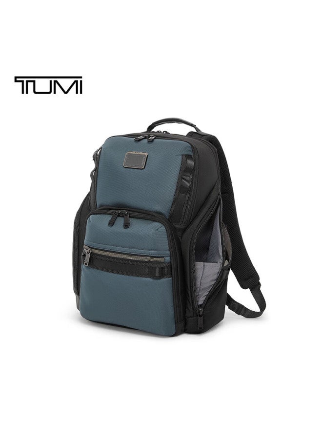 Tumi Alpha Bravo Men's Backpack, Fashionable Commuter Color-block Laptop Bag, Navy Blue, New Year Gift - Image 3