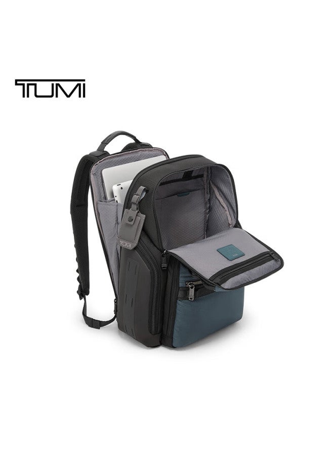 Tumi Alpha Bravo Men's Backpack, Fashionable Commuter Color-block Laptop Bag, Navy Blue, New Year Gift - Image 1