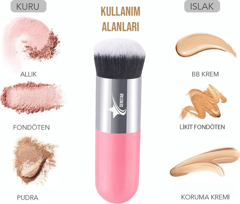 Demstar Professional Make-Up Luxury Kabuki Foundation and Blush Makeup Brush Dm  - Image 5
