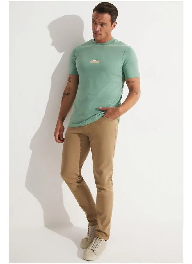 جون June Men Printed T-Shirt Light Green