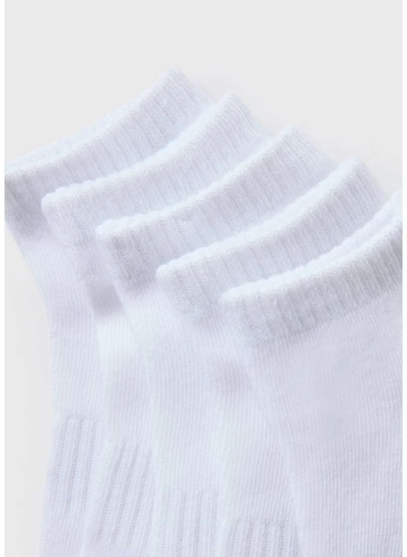 Matalan 5 Pack Boys White Sports Trainer Socks