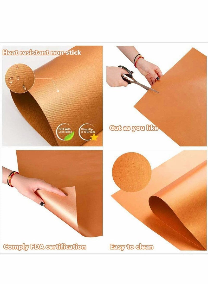 KASTWAVE Grill Mat Heavy Duty Magic BBQ Grill Mats Non Stick Reusable and Easy to Clean Barbecue Grilling Accessories for Gas Electric and Charcoal Grilling Certificated Indoor Outdoor BBQ 5PCS  - Image 4