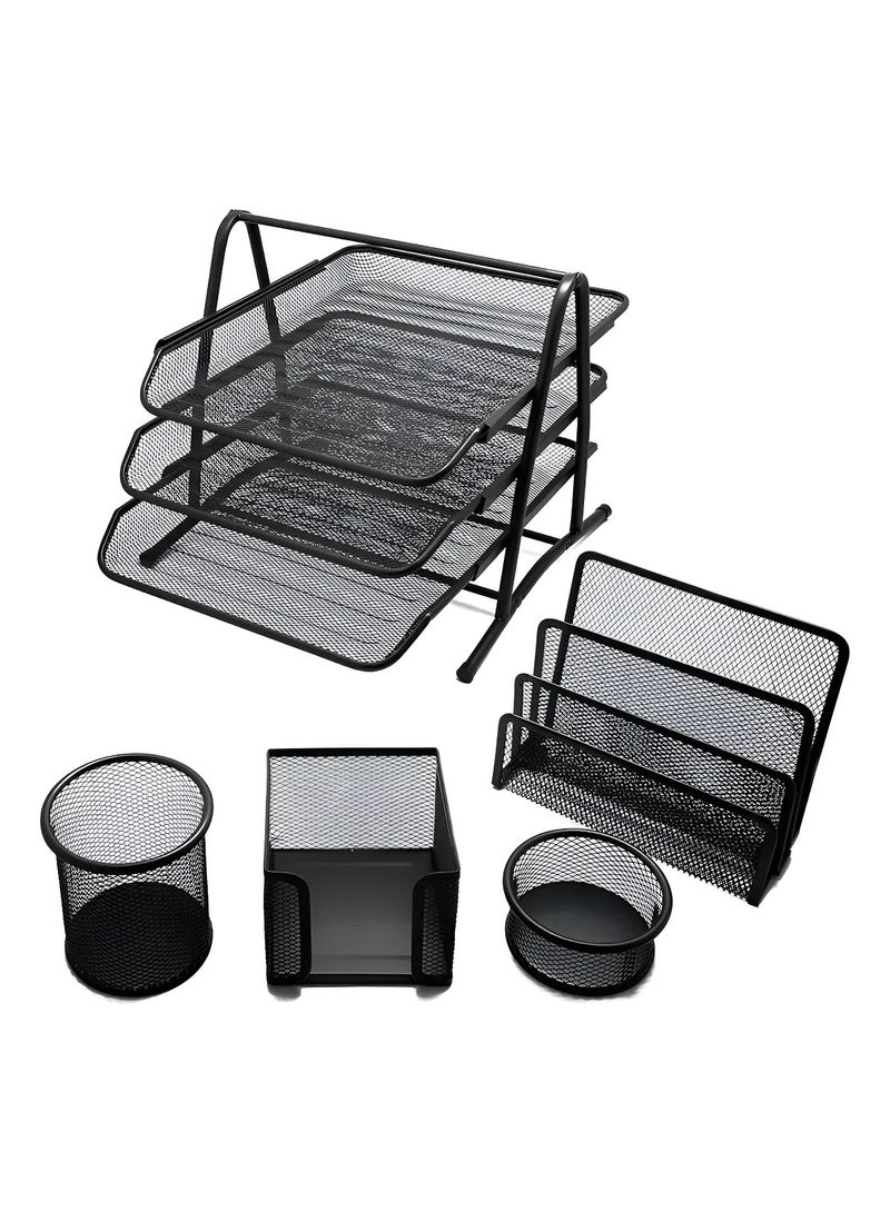 5-piece metal desktop storage box set - Image 1