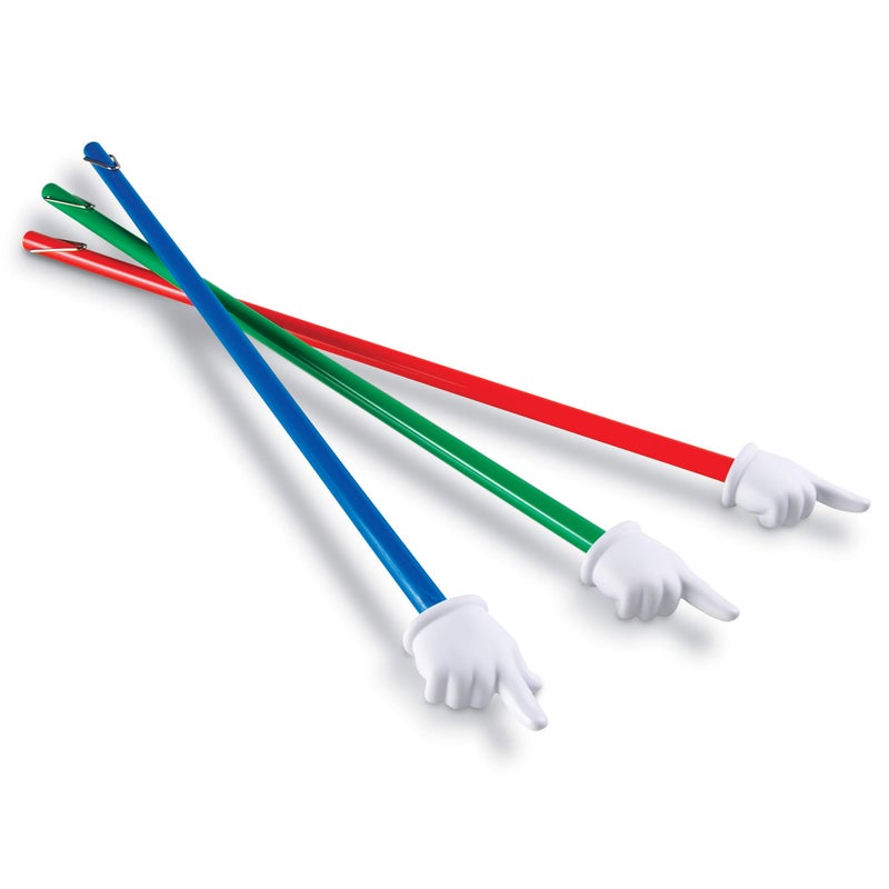 Learning Resources 24-Inch Hand Pointers, Whiteboards, Presentation, Classroom Accessories, Teacher Aids, Set of 3, Grades PreK+, Ages 3+, Multi-color (LER1960) - Image 2