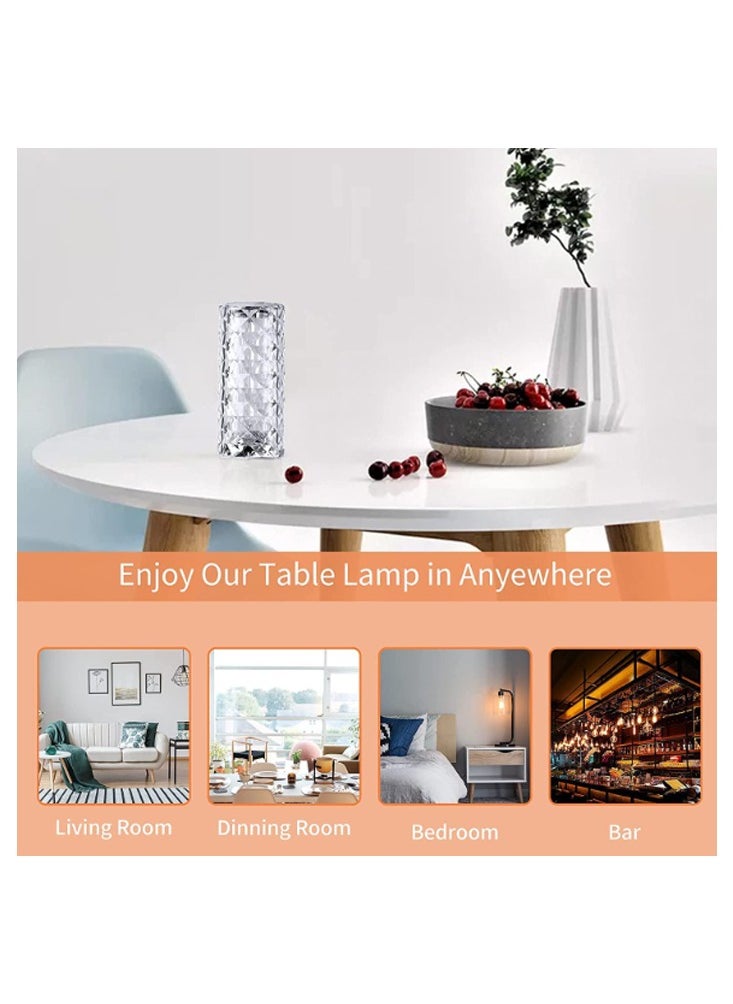 FEND FEND Multicolor Rose Diamond Decoration Table Lamp with in Built Bluetooth Speaker with Remote Control 16 Dimmable Color Changing Creative Romantic Rose Acrylic LED Light for Bedroom Living Room Kids Room Office and Restaurant  - Image 5