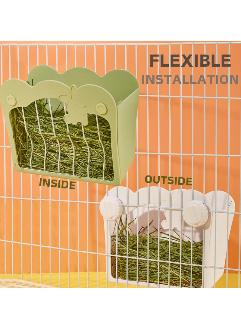Rabbit Hay Feeder Hanging Feeding Hay Rack for Small Animals Rabbit/ Dwarf Rabbit/ Hamster (Green) - Image 5