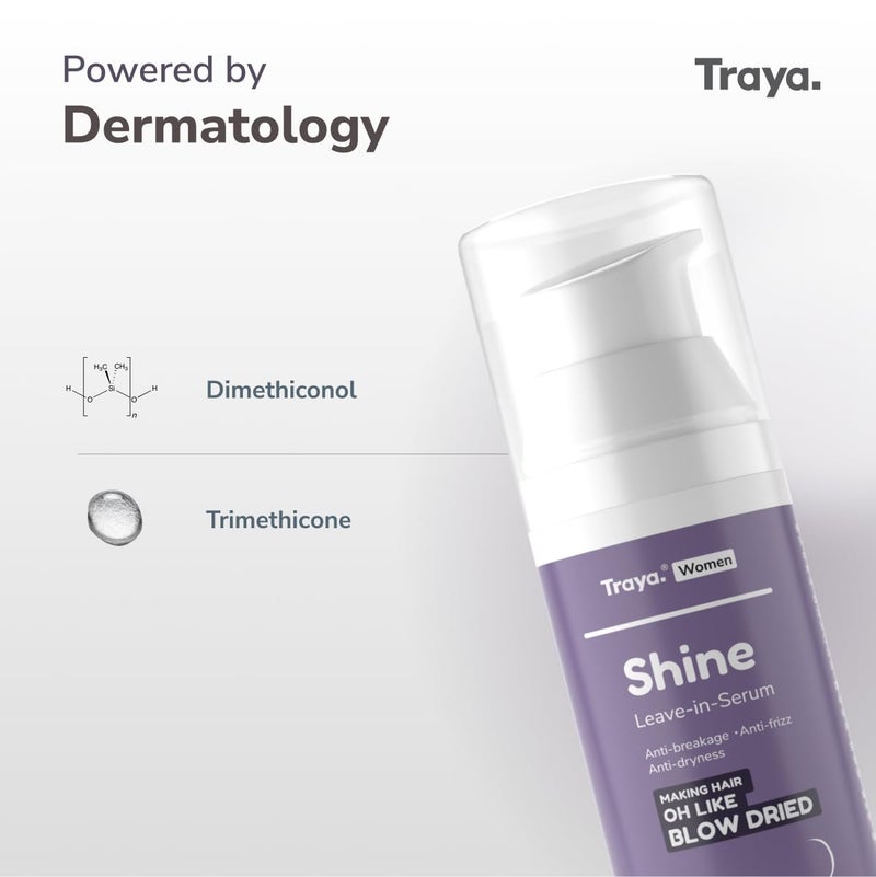 Traya Traya Shine Leavein Serum AntiFrizz Hair Serum for Dull Dry and Damaged Hair Antibreakage Formula for Hair Protection ParabenFree 50 ml - Image 2