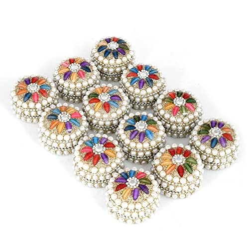 Craftam Aluminum Sindoor Daani, Kumkum Box Bharani Wedding Return Gifts - Set of 12 - Image 3