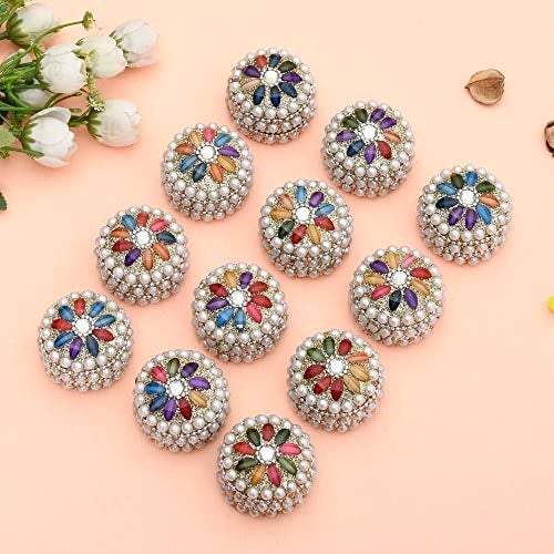 Craftam Aluminum Sindoor Daani, Kumkum Box Bharani Wedding Return Gifts - Set of 12 - Image 1