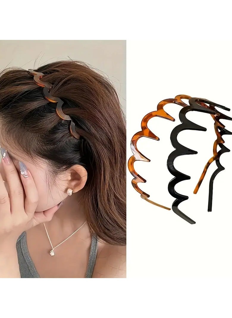 Goolsky [Popular Choice] Elegant Women's Wavy Hairband - Versatile Lace Fluffy Headband with Fixed Teeth for Washing Face, Sweet Style, Cute Hair Accessories  - Image 5