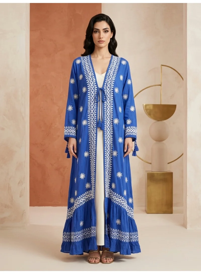 Alaya Hand Embroidered Chikankari Modal Overcoat/Dress-AL3880