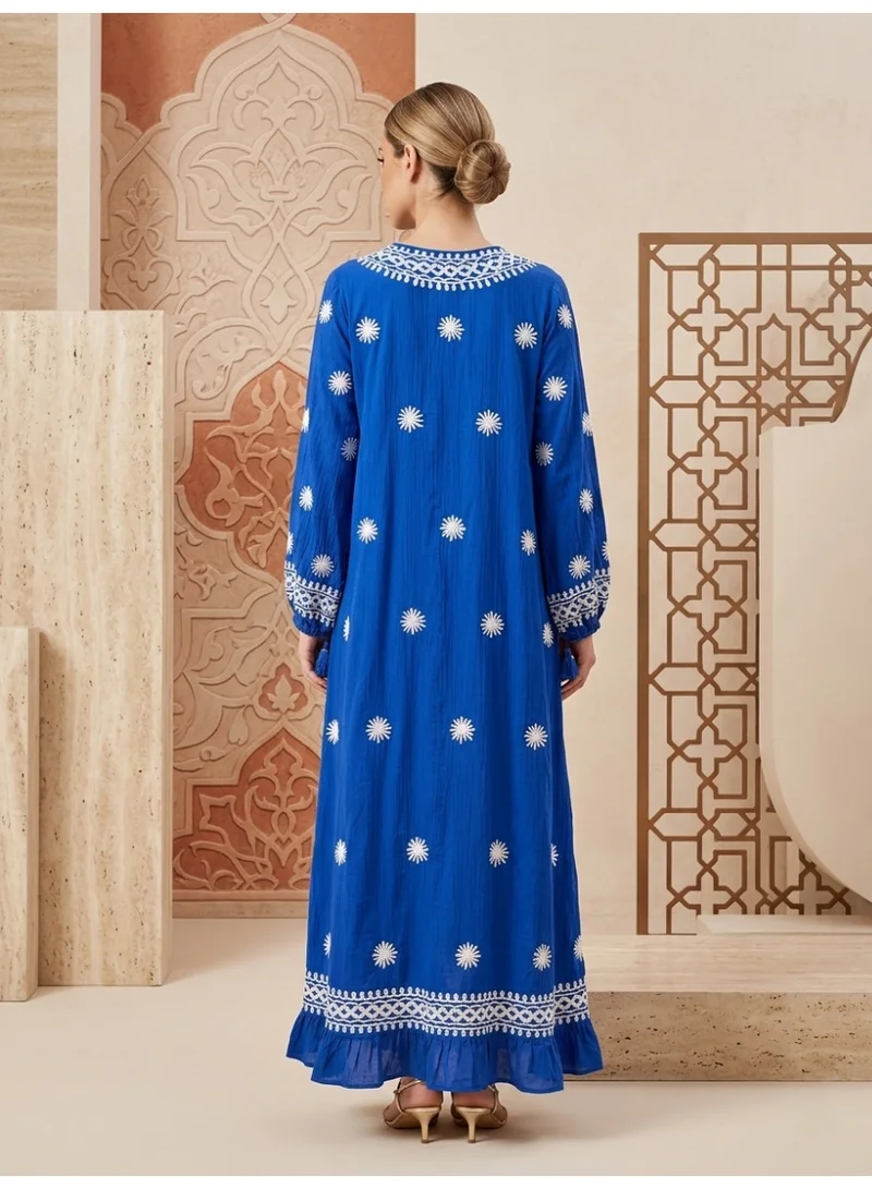 Alaya Hand Embroidered Chikankari Modal Overcoat/Dress-AL3880