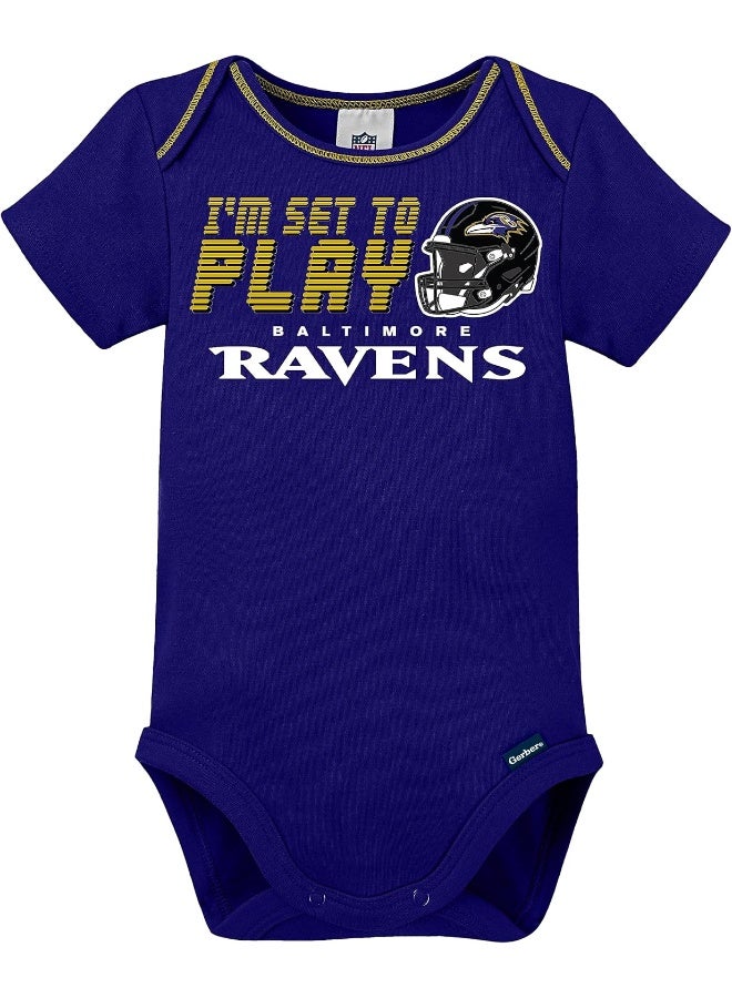 Gerber NFL Baby Boys 3 Pack Short Sleeve Bodysuit  - Image 3