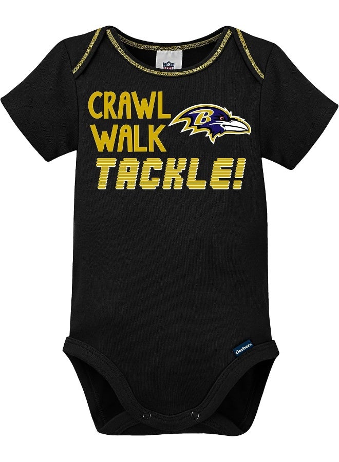 Gerber NFL Baby Boys 3 Pack Short Sleeve Bodysuit  - Image 4